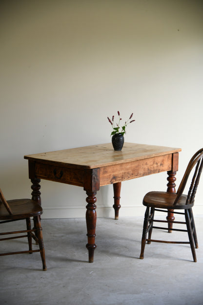 Antique Pine Scrub Top Kitchen Table