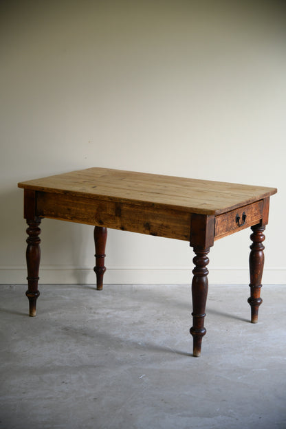 Antique Pine Scrub Top Kitchen Table