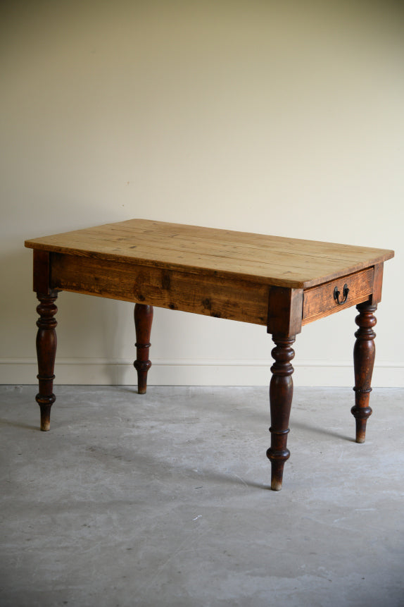 Antique Pine Scrub Top Kitchen Table