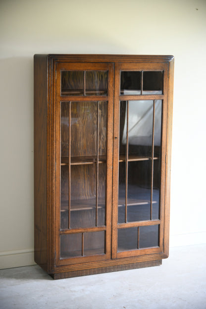 Vintage Oak Glazed Bookcase