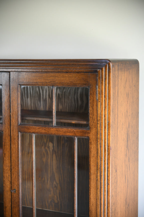 Vintage Oak Glazed Bookcase