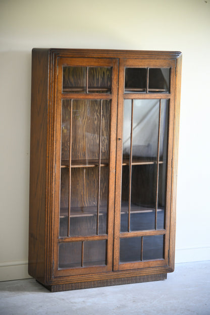 Vintage Oak Glazed Bookcase