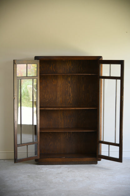 Vintage Oak Glazed Bookcase