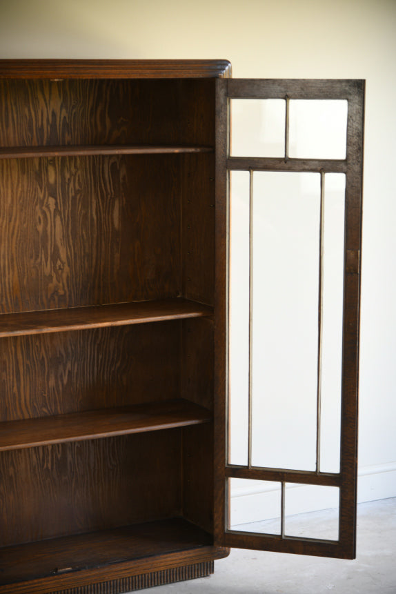 Vintage Oak Glazed Bookcase