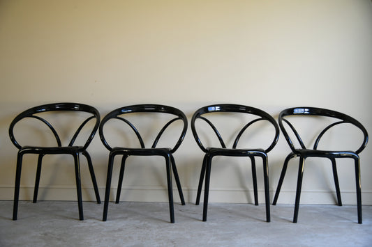 Set 4 Sergio Giobbi Black Dining Chairs