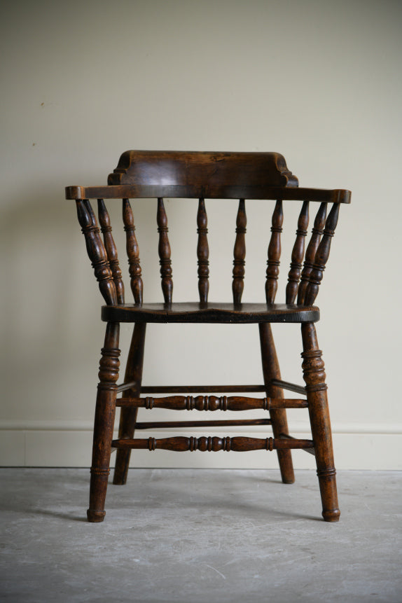 Antique Elm & Beech Captains Chair