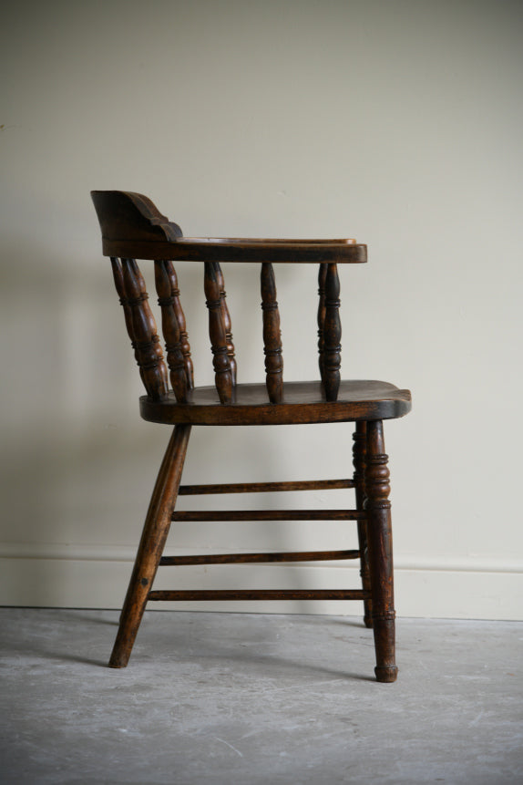 Antique Elm & Beech Captains Chair