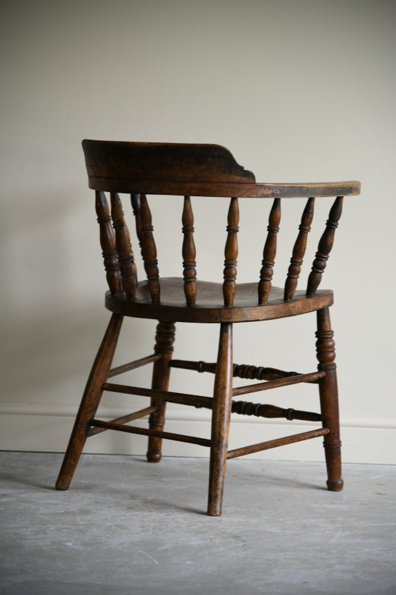 Antique Elm & Beech Captains Chair