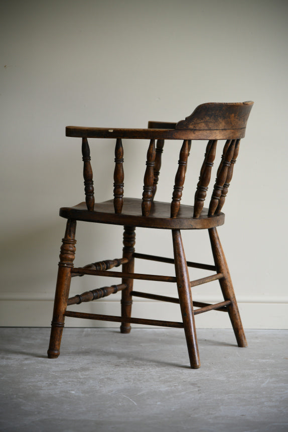 Antique Elm & Beech Captains Chair