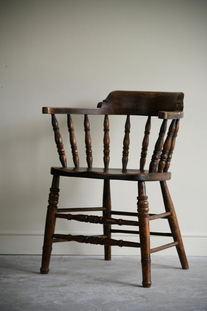 Antique Elm & Beech Captains Chair