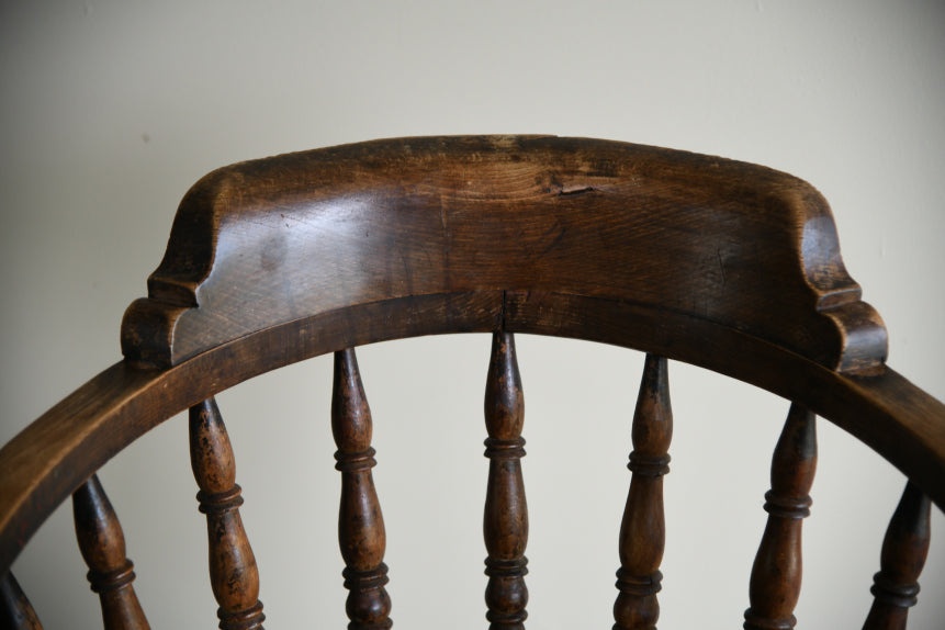 Antique Elm & Beech Captains Chair