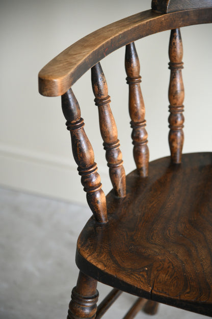 Antique Elm & Beech Captains Chair