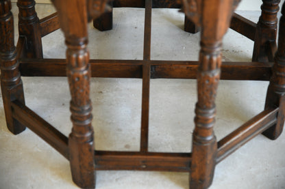 Octagonal 17th Century Style Occasional Table