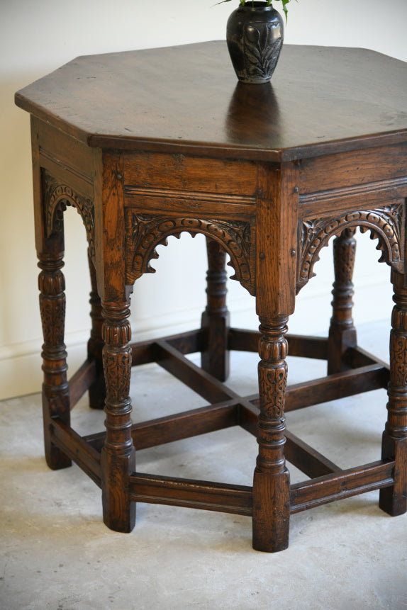 Octagonal 17th Century Style Occasional Table