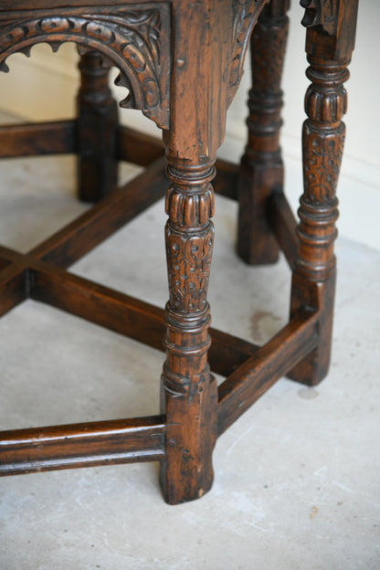 Octagonal 17th Century Style Occasional Table