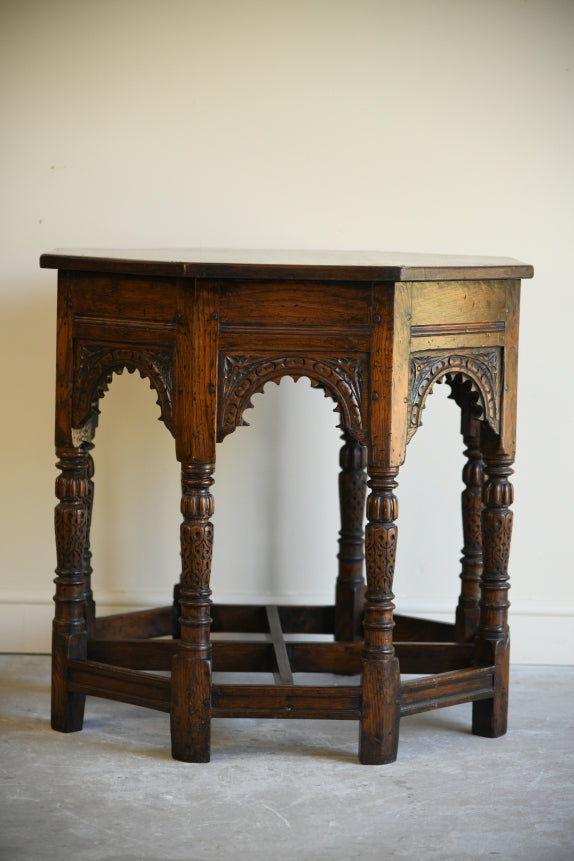 Octagonal 17th Century Style Occasional Table