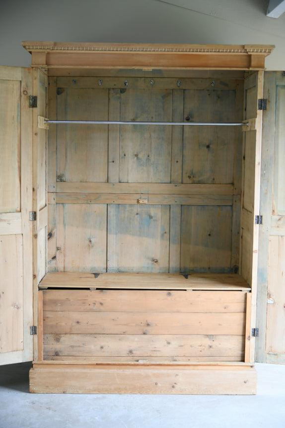 Antique Continental Pine Wardrobe