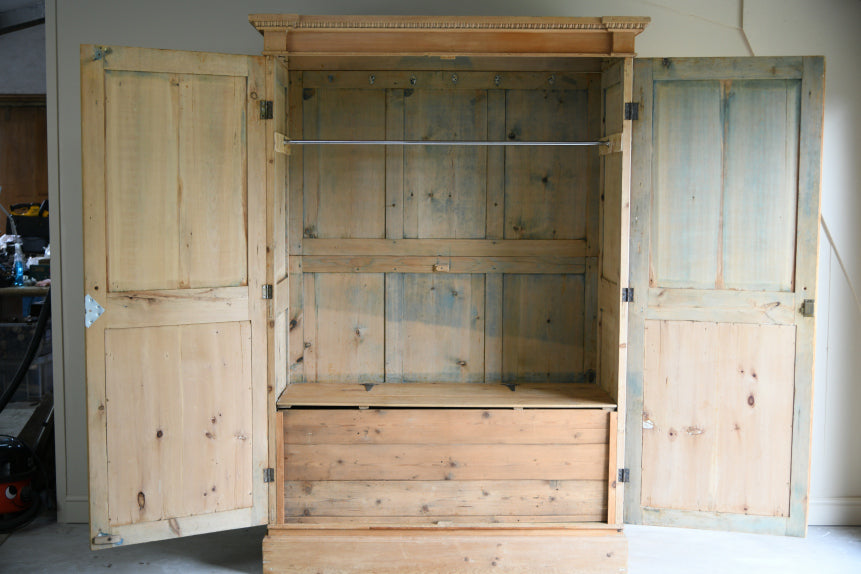 Antique Continental Pine Wardrobe