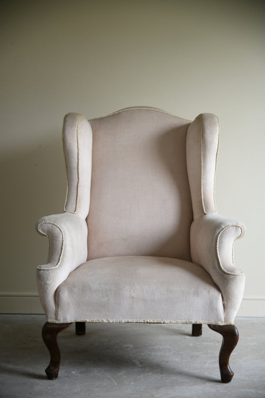 Georgian Style Wing Back Armchair