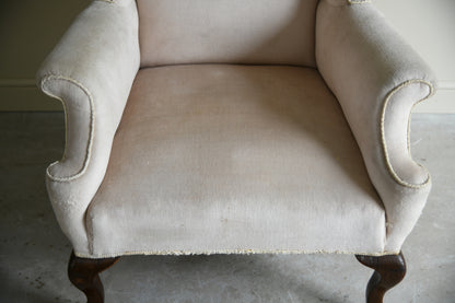 Georgian Style Wing Back Armchair