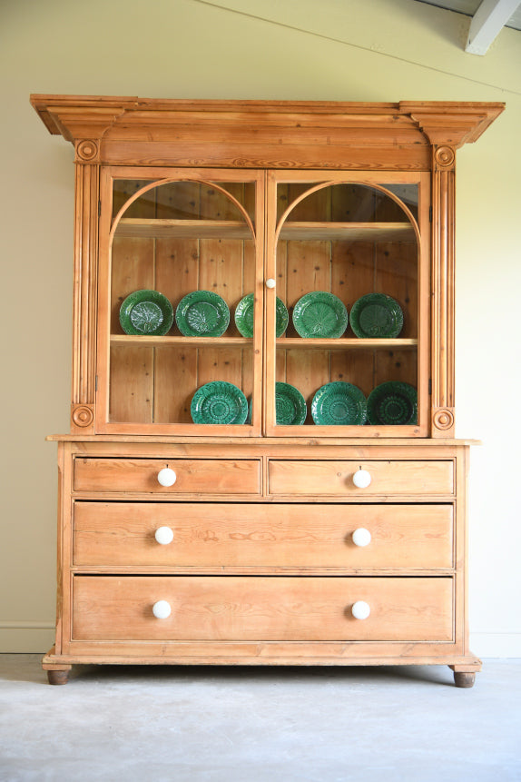 Antique Cornish Pine Glazed Dresser