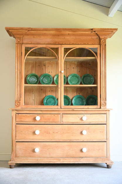 Antique Cornish Pine Glazed Dresser