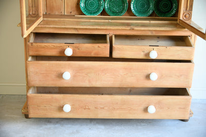 Antique Cornish Pine Glazed Dresser