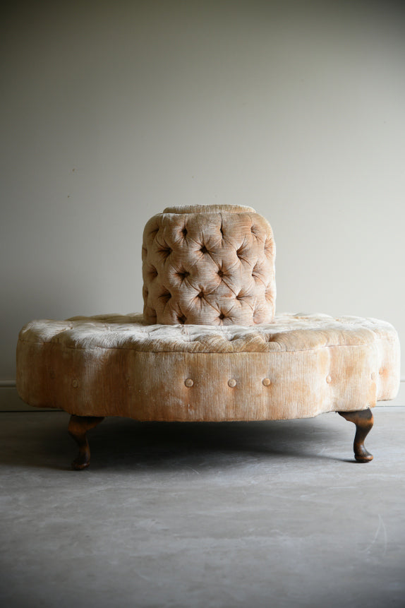 Antique Upholstered Buttoned Lobby Sofa