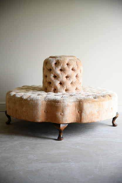 Antique Upholstered Buttoned Lobby Sofa