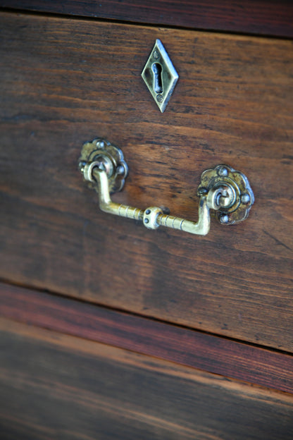 Victorian Heals Stained Pine Chest of Drawers