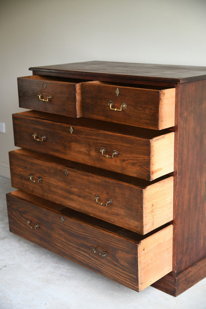 Victorian Heals Stained Pine Chest of Drawers