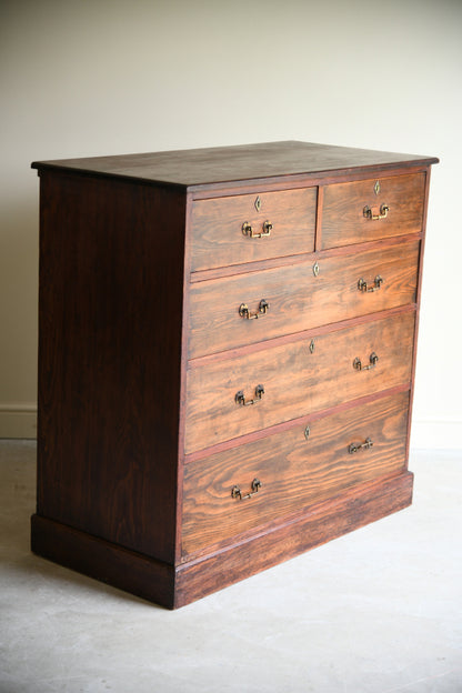 Victorian Heals Stained Pine Chest of Drawers