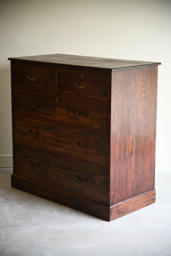 Victorian Heals Stained Pine Chest of Drawers