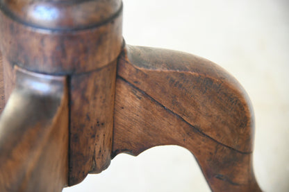 Antique Burr Oak Tilt Top Occasional Table