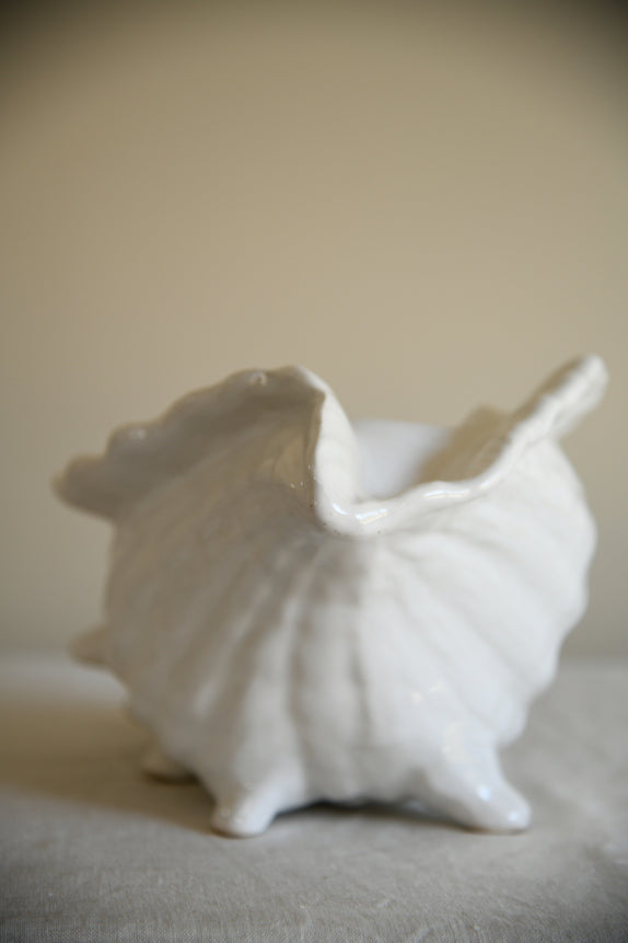 Vintage White Shell Planter