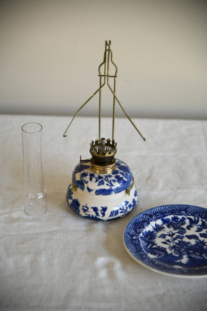 Vintage Willow Oil Lamp