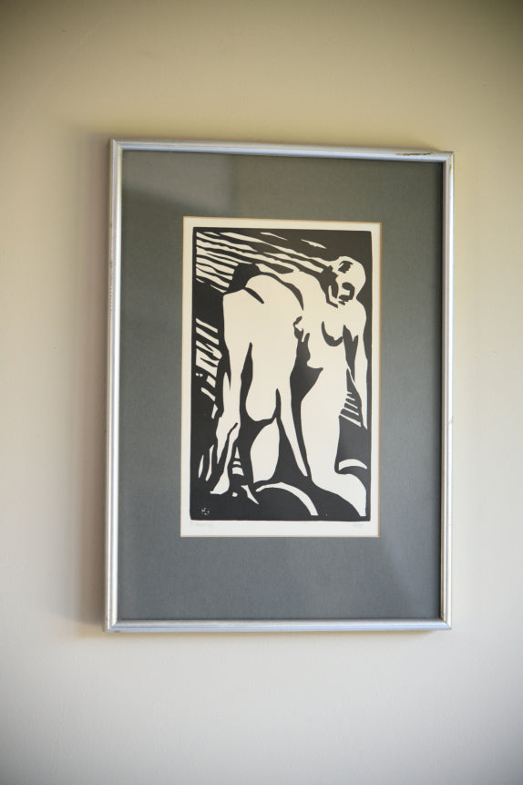 Horace Brodzky - Expulsion Linocut