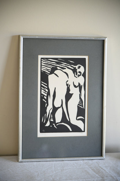 Horace Brodzky - Expulsion Linocut