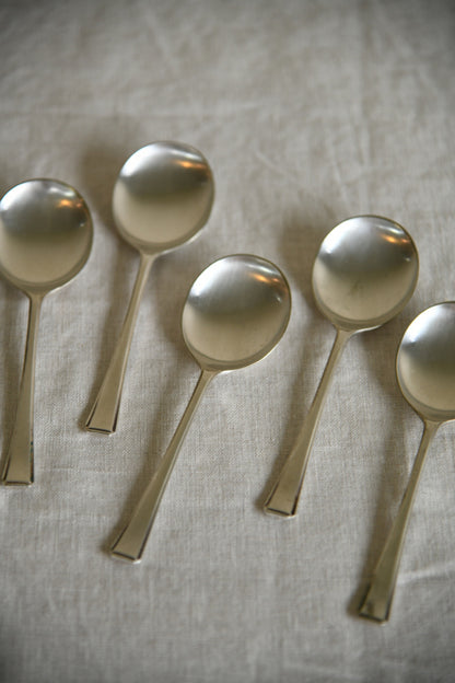 5 Vintage Dessert Spoons