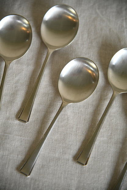 5 Vintage Dessert Spoons