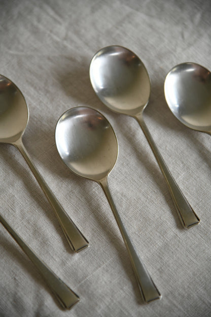 5 Vintage Dessert Spoons