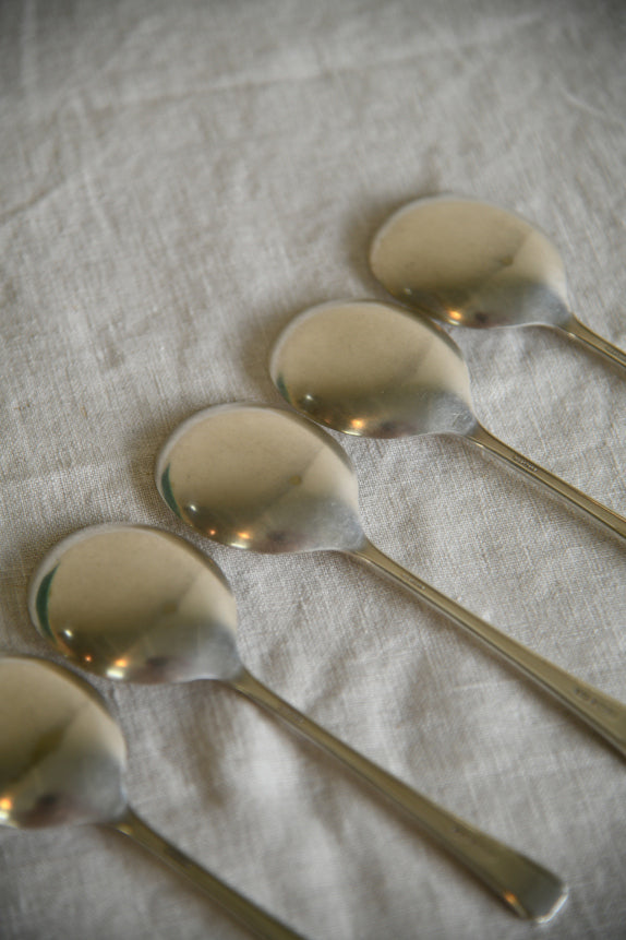 5 Vintage Dessert Spoons