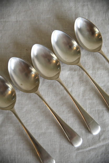 5 Vintage EPNS Dessert Spoons