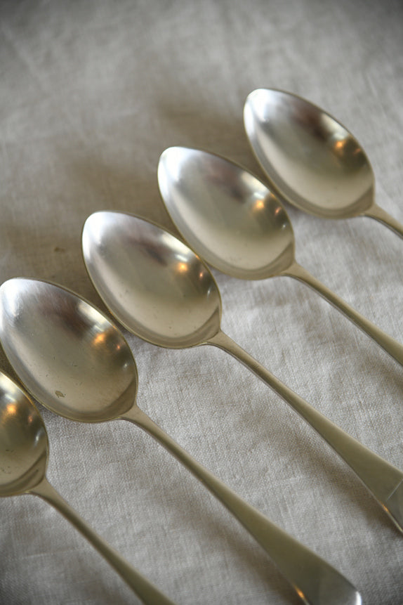 5 Vintage EPNS Dessert Spoons