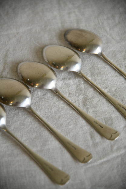 5 Vintage EPNS Dessert Spoons