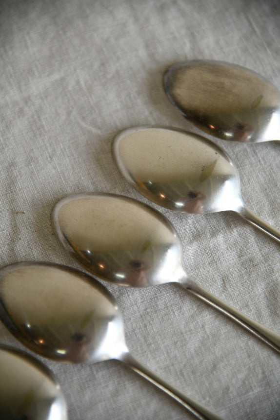 5 Vintage EPNS Dessert Spoons