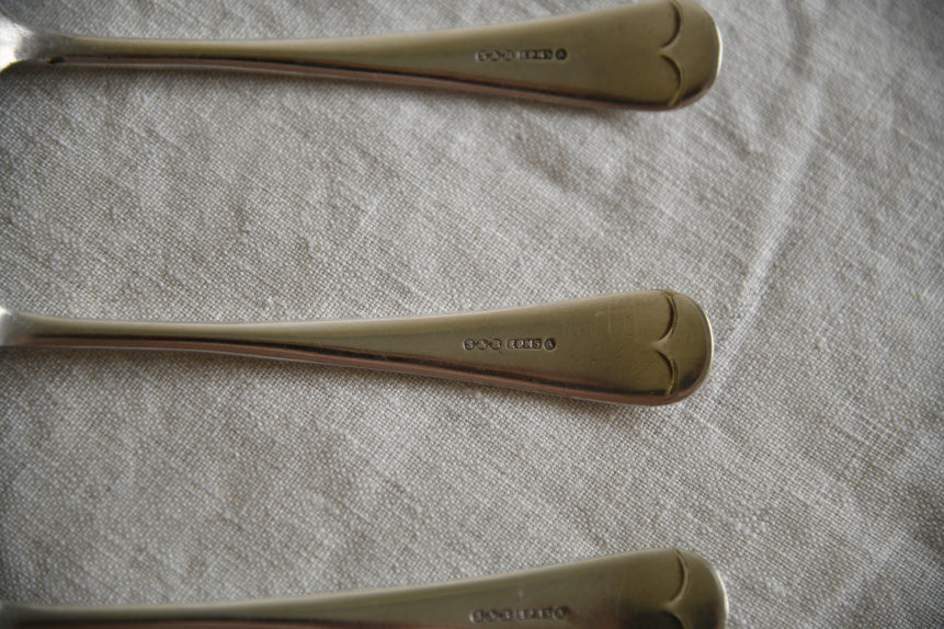 5 Vintage EPNS Dessert Spoons