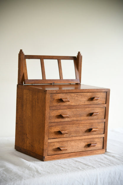 Vintage Small Tabletop Sapele Drawers