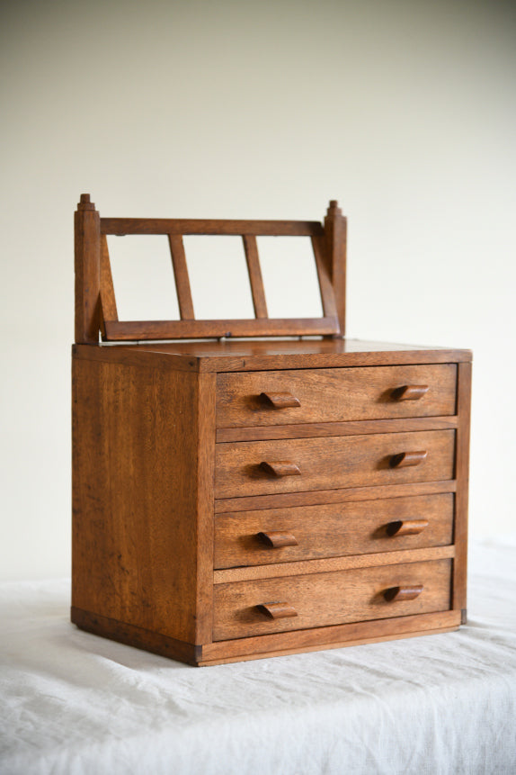 Vintage Small Tabletop Sapele Drawers