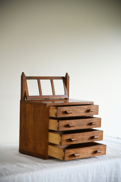 Vintage Small Tabletop Sapele Drawers